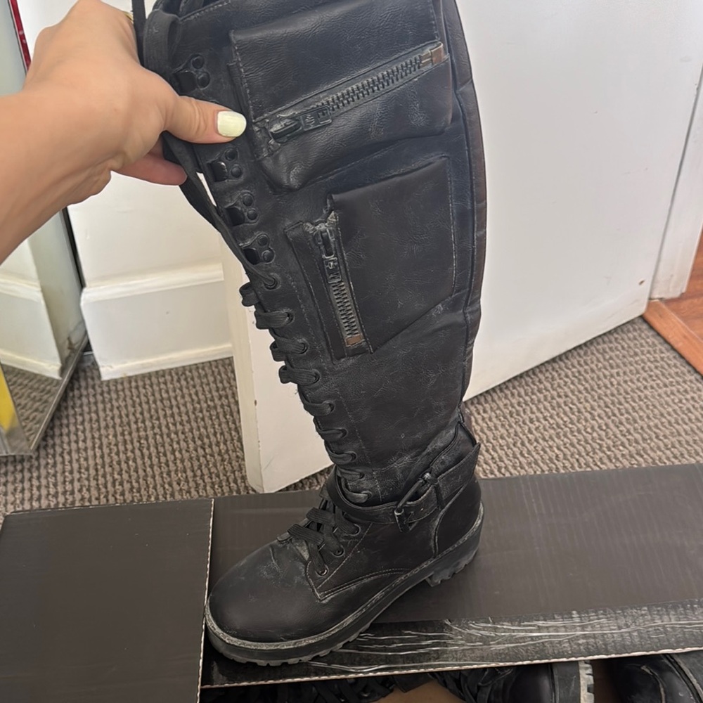 Dolls Kill Black Combat Boots